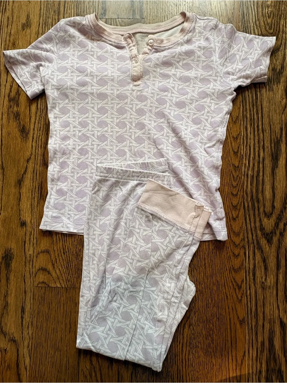 The Beaufort Bonnet Company Light Purple Geometric Kids Pajama Set
